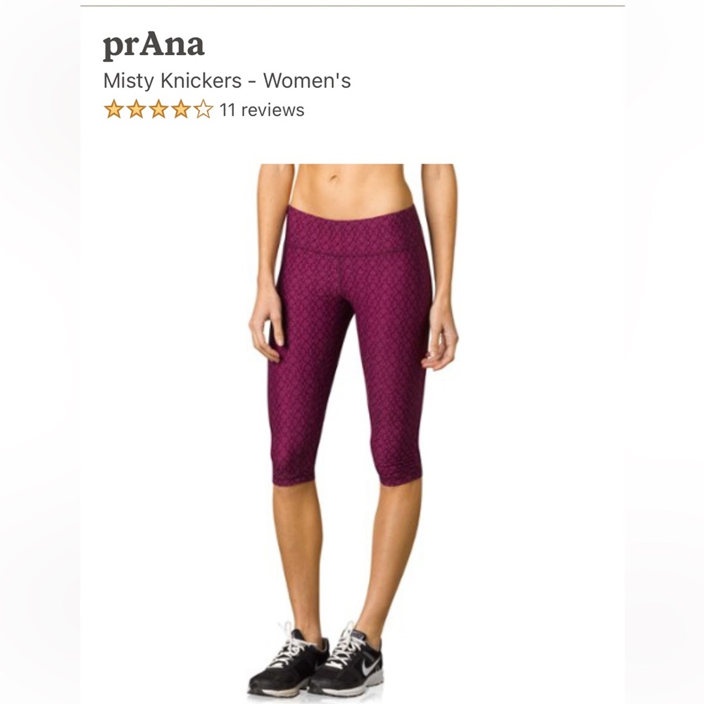 prAna Women's Misty Knickers Leggings - Purple
